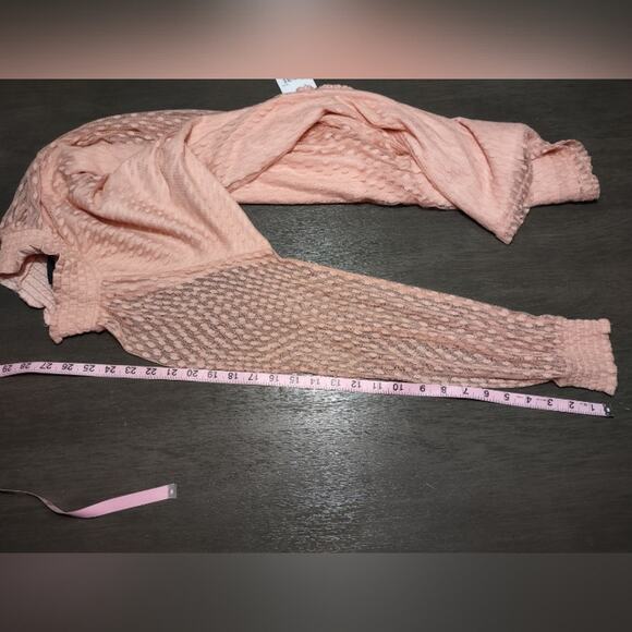 Nina Leonard Lace Mockneck Trapeze Long Sleeve Dress in Blush Size Small - Picture 6 of 16
